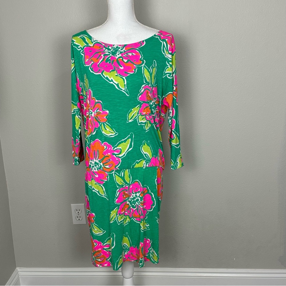 Lilly Pulitzer Cara Dress Spearmint Fuzzy Navel Size Small
